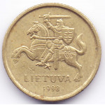 10 центов 1998 Литва - 10 cents 1998 Lithuania, из оборота