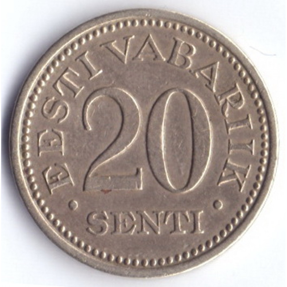 20 сентов 1935 Эстония - 20 senti 1935 Eesti Vabariik
