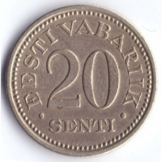 20 сентов 1935 Эстония - 20 senti 1935 Eesti Vabariik
