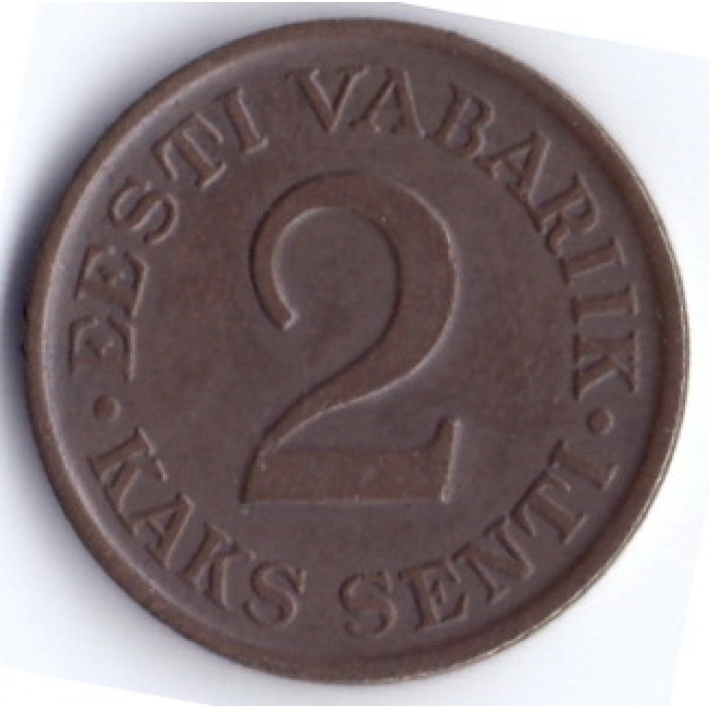 2 сента 1934 Эстония - 2 senti 1934 Eesti Vabariik