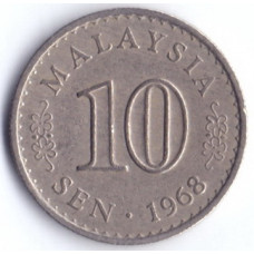 10 сенов 1968 Малайзия - 10 sen 1968 Malaysia