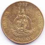 2 вату 1983 Вануату - 2 vatu 1983 Vanuatu, из оборота
