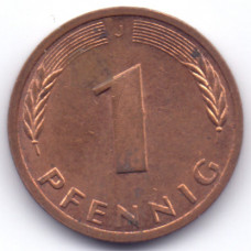 1 пфенниг 1984 Германия - 1 pfennig 1984 Germany, J, из оборота