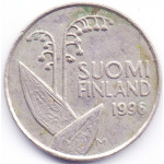 10 пенни 1996 Финляндия - 10 penny 1996 Finland, из оборота