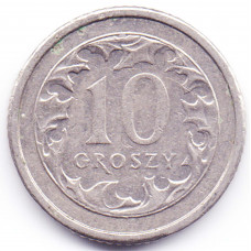 10 грошей 2007 Польша - 10 groszy 2007 Poland, из оборота