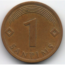 1 сантим 2008 Латвия - 1 centime 2008 Latvia, из оборота