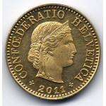 5 раппенов 2011 Швейцария - 5 rappenes 2011 Switzerland, из оборота