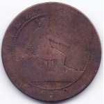 10 сентимо 1870 Испания - 10 centimos 1870 Spain, из оборота