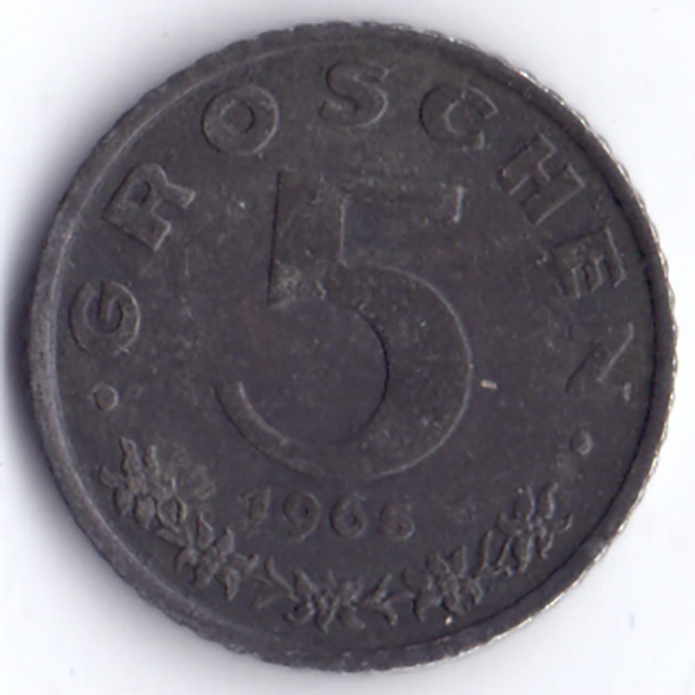 5 грошей 1965 Австрия - 5 groschen 1965 Austria