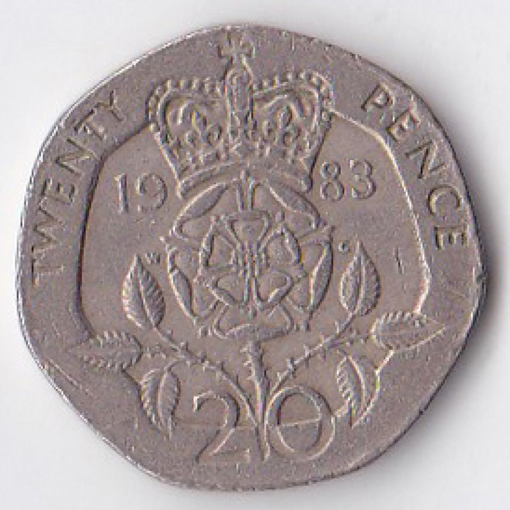 20 пенсов 1983 Великобритания - 20 pence 1983 Great Britain