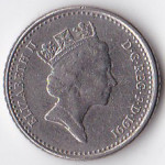 5 пенсов 1991 Великобритания - 5 pence 1991 Great Britain