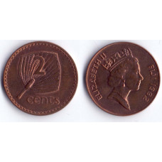 2 Цента 1992 Фиджи - 2 Cents 1992 Fiji