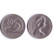 20 Центов 1978 Фиджи - 20 Cents 1978 Fiji