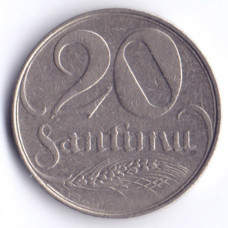 20 сантимов 1922 Латвия - 20 santimu 1922 Latvia