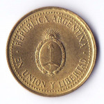 10 сентаво 1992 Аргентина - 10 centavo 1992 Argentina, из оборота
