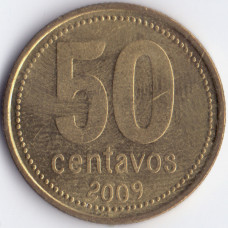 50 сентаво 2009 Аргентина - 50 centavos 2009 Argentina, из оборота