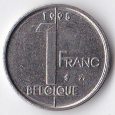 Монета 1 франк 1995 Бельгия - 1 franc 1995 Belgium, BELGIE   