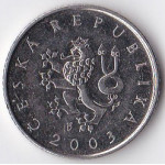 1 крона 2003 Чехия - 1 koruna 2003 Czech