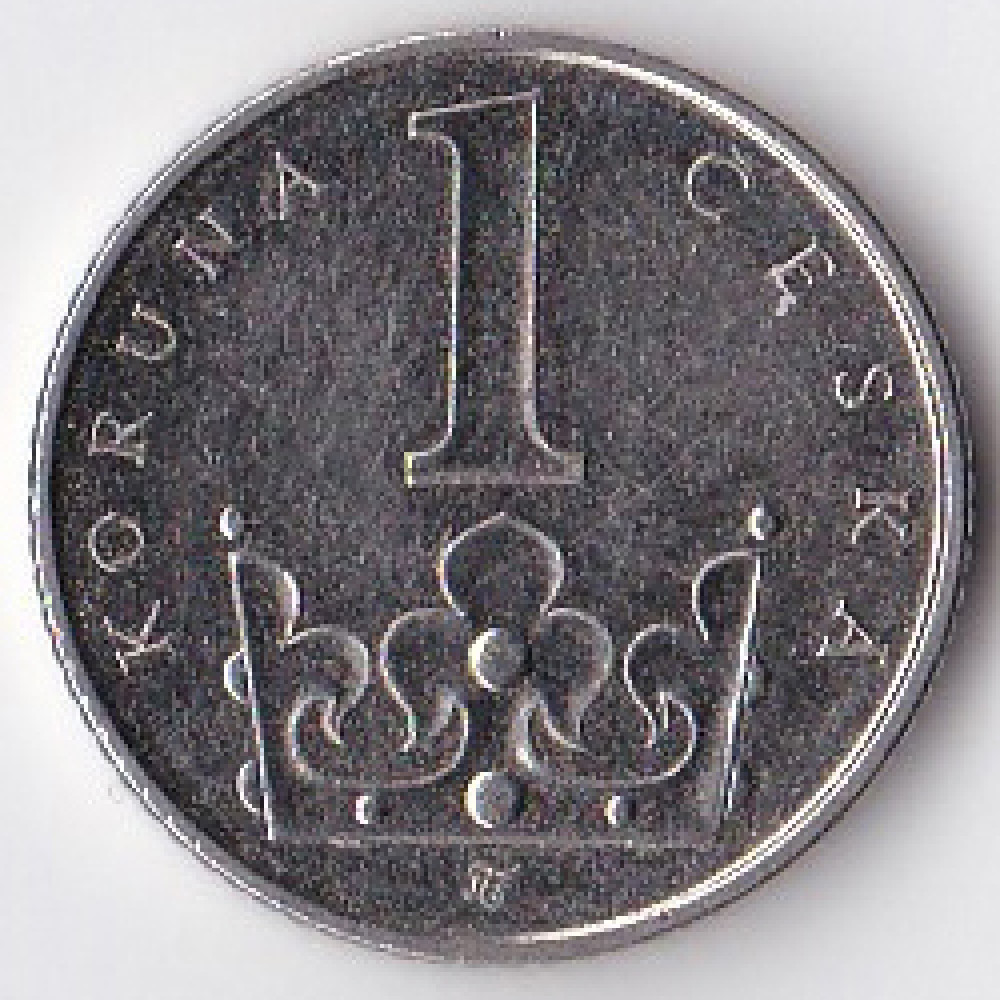 1 крона 2003 Чехия - 1 koruna 2003 Czech