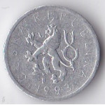 10 геллеров 1993 Чехия - 10 hellers 1993 Czech