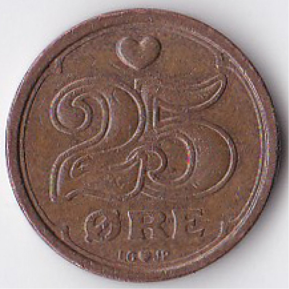 25 эре 1990 Дания - 25 ore 1990 Denmark