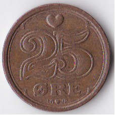 25 эре 1990 Дания - 25 ore 1990 Denmark