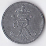 2 эре 1967 Дания - 2 ore 1967 Denmark