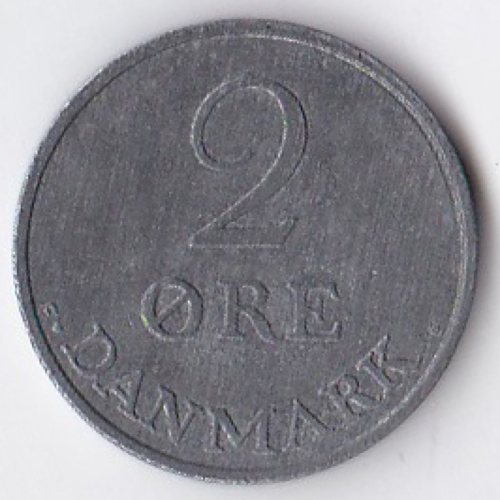 2 эре 1967 Дания - 2 ore 1967 Denmark