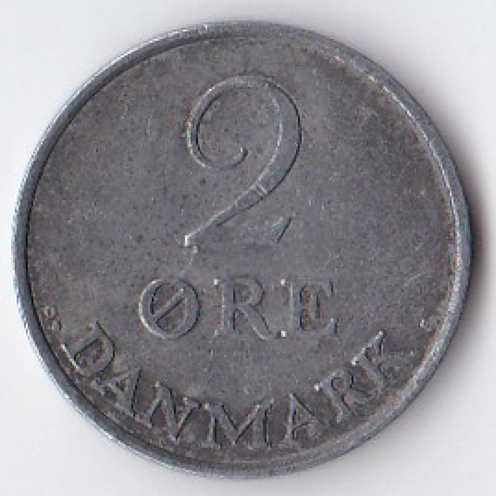 2 эре 1962 Дания - 2 ore 1962 Denmark