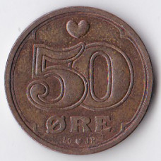 50 эре 1992 Дания - 50 ore 1992 Denmark