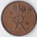 5 эре 1963 Дания - 5 ore 1963 Denmark