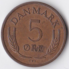 5 эре 1963 Дания - 5 ore 1963 Denmark
