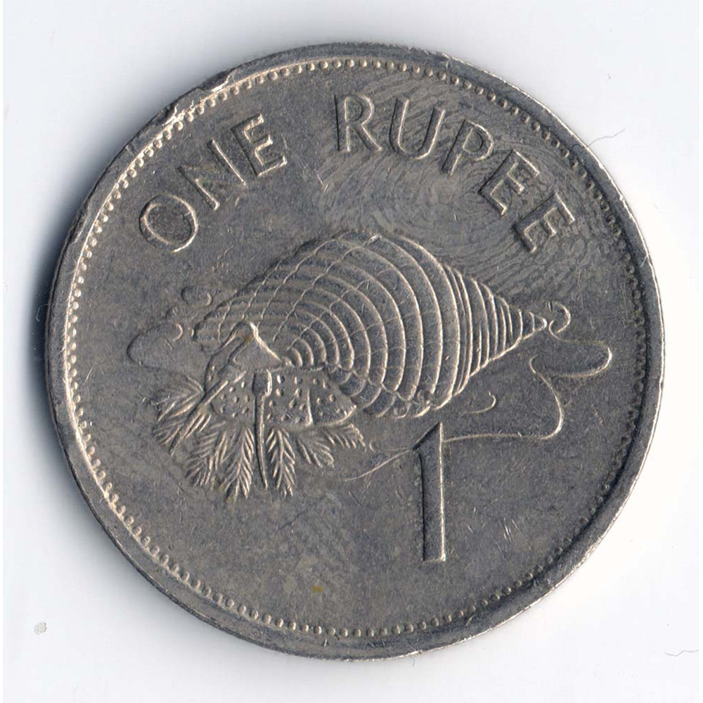 1 рупия 1997 Сейшельские острова - 1 rupee 1997 Seychelles, из оборота