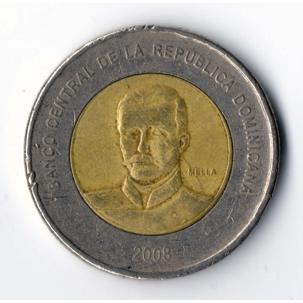 10 Peso 2008 Republica Dominicana - 10 Песо 2008 Республика Доминикана, из оборота