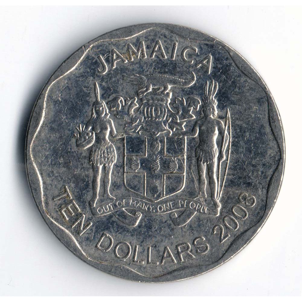 10 долларов 2008 Ямайка - 10 dollars 2008 Jamaica, из оборота