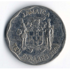 10 долларов 2008 Ямайка - 10 dollars 2008 Jamaica, из оборота