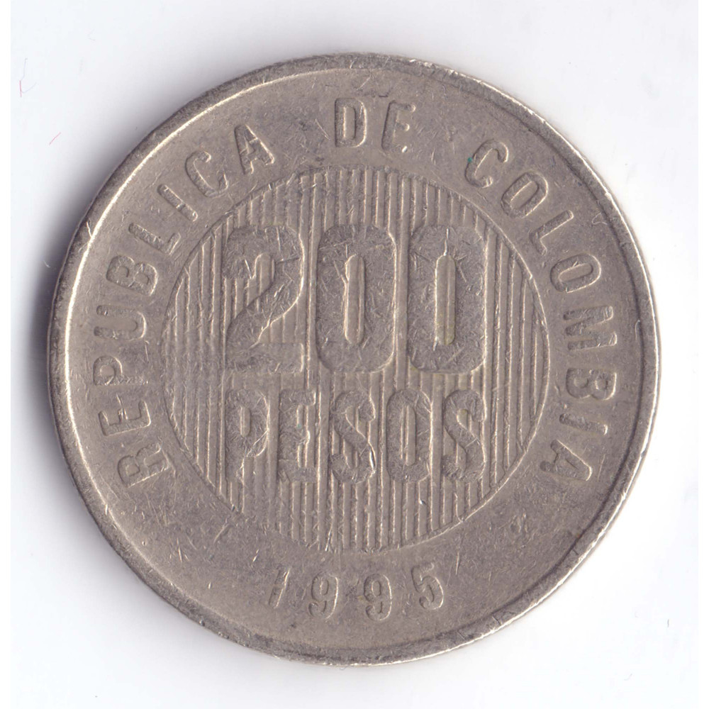 200 песо 1995 Колумбия - 200 pesos 1995 Colombia, из оборота