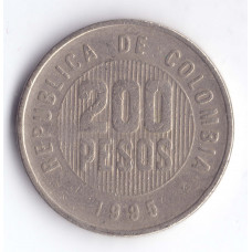 200 песо 1995 Колумбия - 200 pesos 1995 Colombia, из оборота