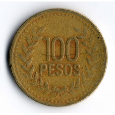100 песо 1994 Колумбия - 100 pesos 1994 Colombia, из оборота