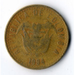 100 песо 1994 Колумбия - 100 pesos 1994 Colombia, из оборота