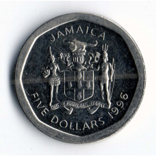 5 долларов 1996 Ямайка - 5 dollars 1996 Jamaica, из оборота