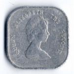 2 цента 1989 Восточно-Карибские штаты - 2 cents 1989 East Caribbean states, из оборота
