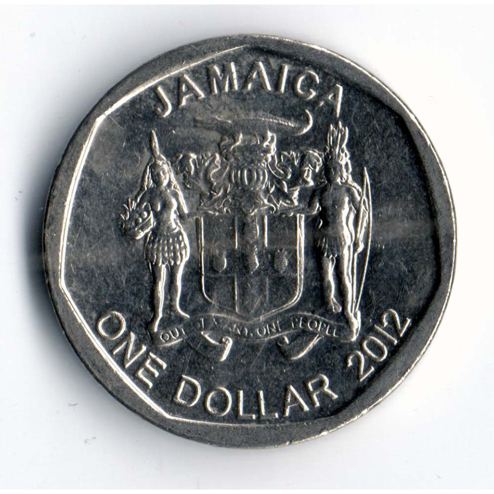1 доллар 2012 Ямайка - 1 dollar 2012 Jamaica, из оборота