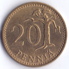 20 пенни 1973 Финляндия - 20 pennia 1973 Finland
