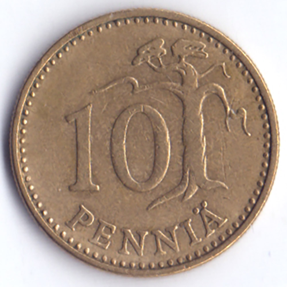 10 пенни 1963 Финляндия - 10 pennia 1963 Finland