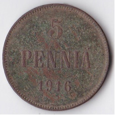 5 пенни 1916 Финляндия - 5 pennia 1916 Finland