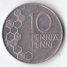 10 пенни 1993 Финляндия - 10 pennia 1993 Finland