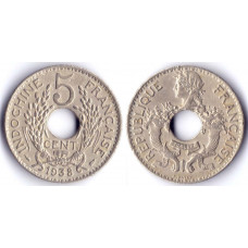 5 Centimes 1938 INDOCHINE FRANCAISE - 5 Сантимов 1938 Франция