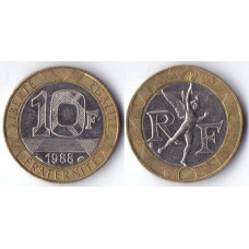 10 francs 1988 France - 10 франков 1988 Франция