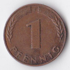 1 пфенниг 1950 Германия - 1 pfennig 1950 Germany, F